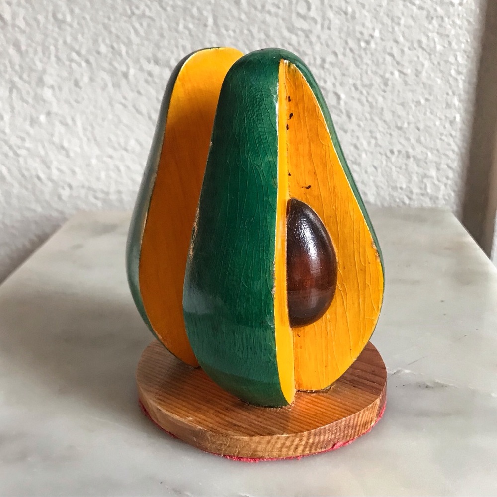 Wood Avocado Napkin Holder